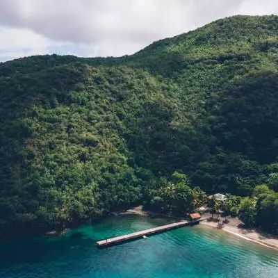 photo drone de l'anse noire Martinique