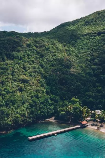 photo drone de l'anse noire Martinique