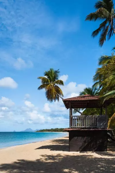 photo de la plage des salines en martinique