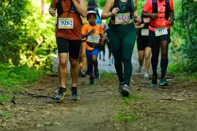 Coureurs en Martinique, adultes et enfants