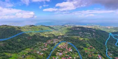 Vue aérienne Morne-Vert